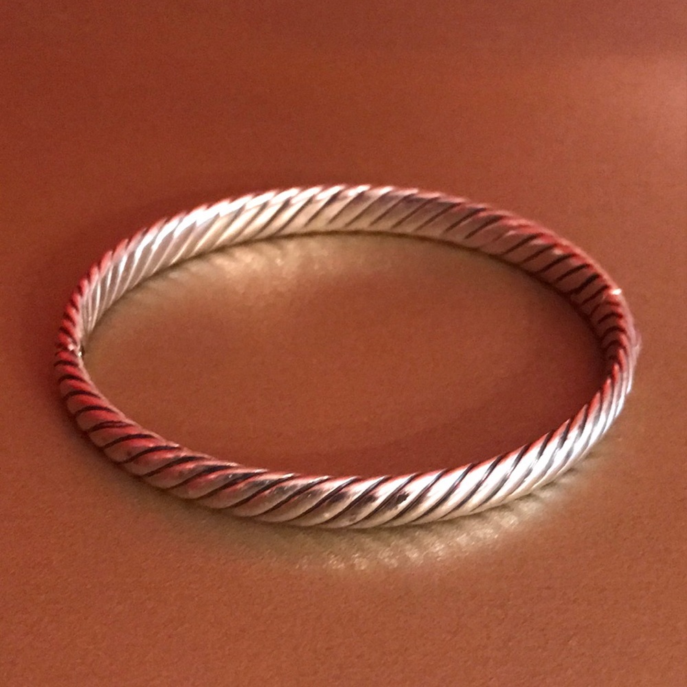 David Yurman Flat Cable Bangle Sterling  & 18kt